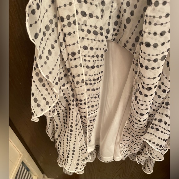 Amanda Lane White with Black Pokadot Layered Sleeveless Dress 18W - Picture 8 of 14